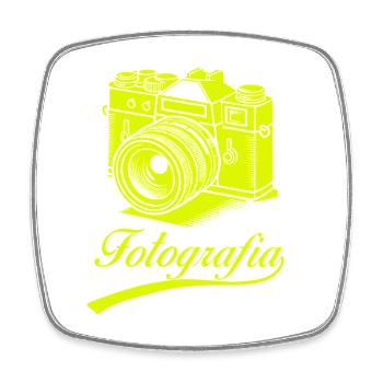 Fotografia – Vintage Kamera - Viereckiger Kühlschrankmagnet - Weiß - Vorne