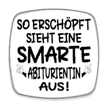 ABITURIENTIN ERSCHÖPFUNG ABITUR ABI - Viereckiger Kühlschrankmagnet - Weiß - Vorne
