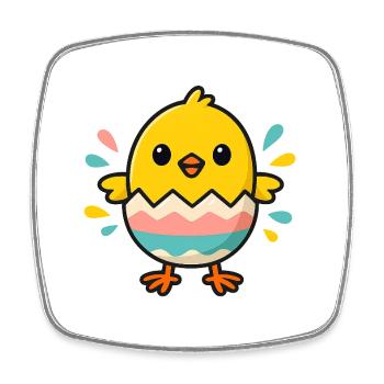 Baby-Küken schlüpft- Perfekt für Ostern & Frühling - Viereckiger Kühlschrankmagnet - Weiß - Vorne