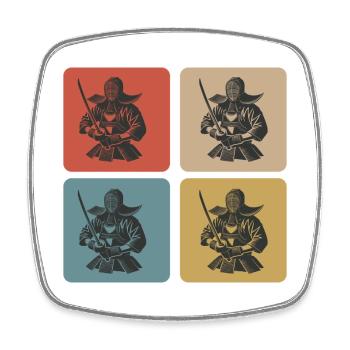 Kendo Vintage - Square fridge magnet - white - Front