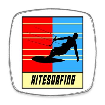 Kitesurfing Sport Design - Viereckiger Kühlschrankmagnet - Weiß - Vorne
