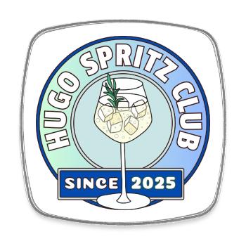 Club de cocktails Spritz amusants - Cadeau pour petite amie - Magnet carré - blanc - Devant