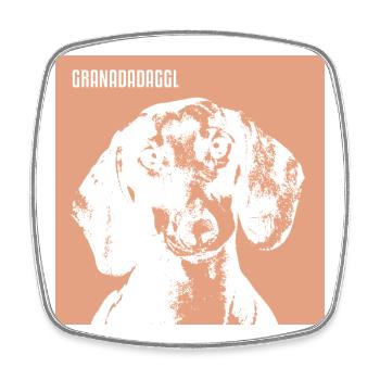 Granadadaggl - Square fridge magnet - white - Front