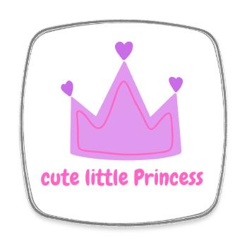 mignonne petite princesse - Magnet carré - blanc - Devant