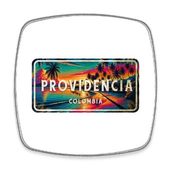 Providencia Sunset Design - Square fridge magnet - white - Front