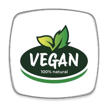 Végétalien 100 % naturel. Choix conscient - Magnet carré - blanc - Devant