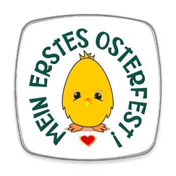 ERSTES OSTERFEST OSTERN BABY KÜKEN - Viereckiger Kühlschrankmagnet - Weiß - Vorne