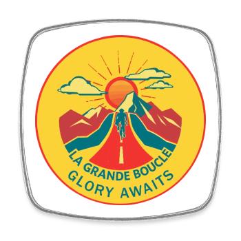 LA GRANDE BOUCLE - Square fridge magnet - white - Front