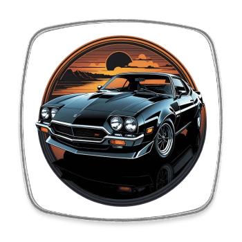car_02 - Viereckiger Kühlschrankmagnet - Weiß - Vorne