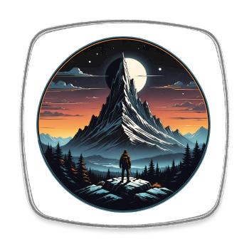 turist_01 - Square fridge magnet - white - Front