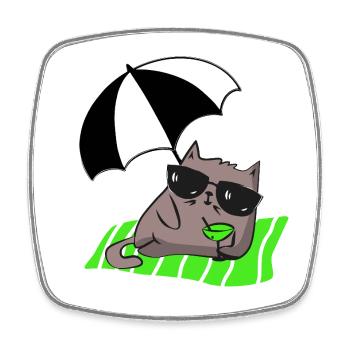 Hangover with style and cocktail - Square fridge magnet - white - Front