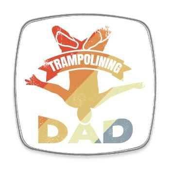 Lustiger Trampolin Vater - Viereckiger Kühlschrankmagnet - Weiß - Vorne