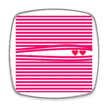 LOVE DECLARATION RELATIONSHIP LOVE HEARTS - Square fridge magnet - white - Front