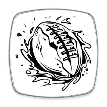 American Football Ball - Square fridge magnet - white - Front