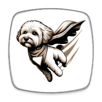 Super Hund Maltipoo Moodle Multipoo Cape Geschenk - Viereckiger Kühlschrankmagnet - Weiß - Vorne