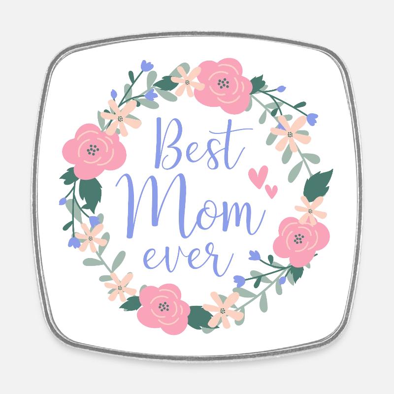Meilleure maman de tous les temps - Violet - Magnet carré - blanc