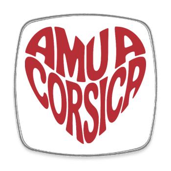 Amu A Corsica - Magnet carré - blanc - Devant