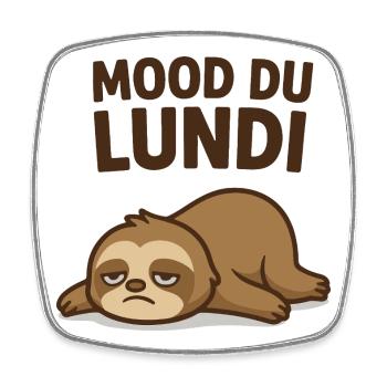 mood du lundi - Magnet carré - blanc - Devant