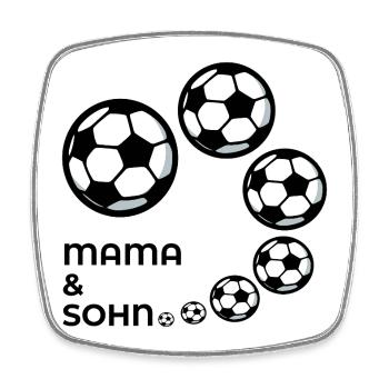 MUTTERTAG FUßBALL MAMA SOHN FUssBALLSPIELER - Viereckiger Kühlschrankmagnet - Weiß - Vorne
