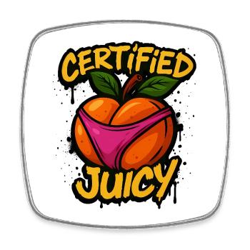 Certified Juicy - Square fridge magnet - white - Front