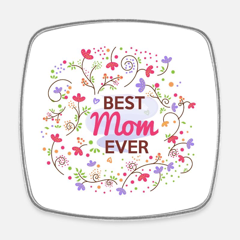 Die beste Mutter aller Zeiten - Viereckiger Kühlschrankmagnet - Weiß