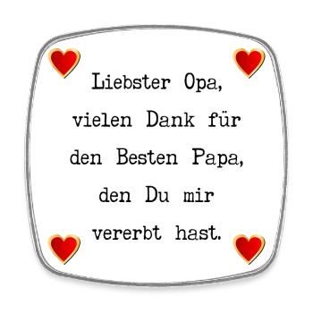 VATERTAG OPA PAPA PRÄGUNGEN - Viereckiger Kühlschrankmagnet - Weiß - Vorne