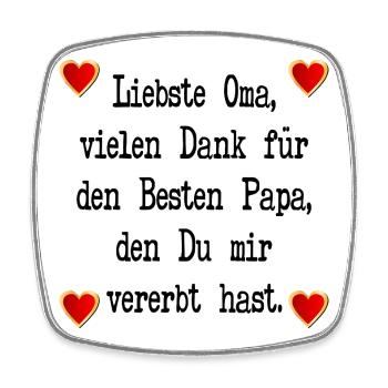 OMA PAPA PRÄGUNGEN PSYCHOLOGIE - Viereckiger Kühlschrankmagnet - Weiß - Vorne