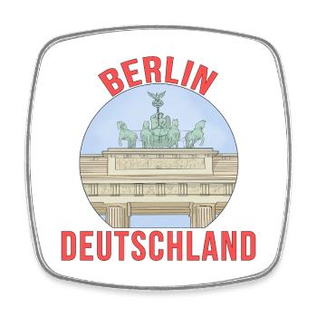Die Stadt Berlin in Deutschland - Viereckiger Kühlschrankmagnet - Weiß - Vorne