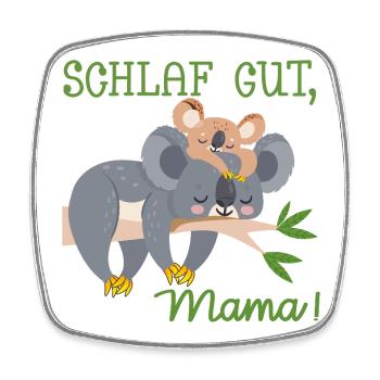 SCHLAFLOSE MAMA MUTTERTAG BABY KOALA - Viereckiger Kühlschrankmagnet - Weiß - Vorne