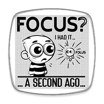 Focus? I Had It – ADHD Focus Humor - Viereckiger Kühlschrankmagnet - Weiß - Vorne