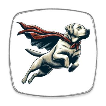Super Dog Labrador Retriever Labi Labbi Gift - Square fridge magnet - white - Front