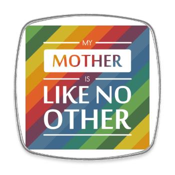 Meine Mutter ist wie keine andere - Viereckiger Kühlschrankmagnet - Weiß - Vorne