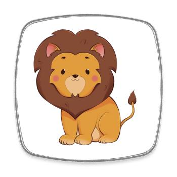 Lion - Square fridge magnet - white - Front