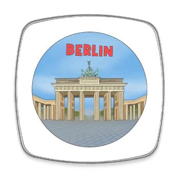 Die Stadt Berlin in Deutschland - Viereckiger Kühlschrankmagnet - Weiß - Vorne