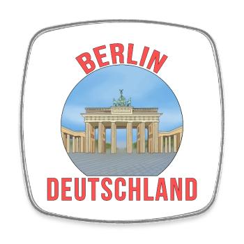 Deutsche Stadt Berlin - Viereckiger Kühlschrankmagnet - Weiß - Vorne