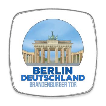 Brandenburg Land Berlin - Viereckiger Kühlschrankmagnet - Weiß - Vorne