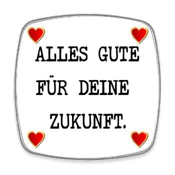 ABSCHIED ALLES GUTE ZUKUNFT - Viereckiger Kühlschrankmagnet - Weiß - Vorne