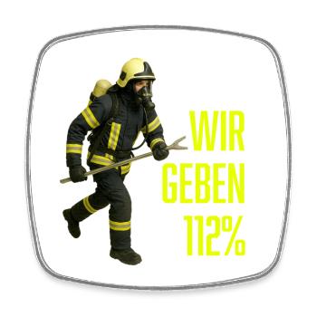 We give 112% Fire Brigade Firefighter Rescue - Square fridge magnet - white - Front