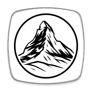 Matterhorn - Square fridge magnet - white - Front