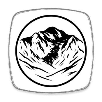 Mont Blanc - Viereckiger Kühlschrankmagnet - Weiß - Vorne