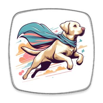 Super Dog Labrador Retriever Labi Labbi Gift - Square fridge magnet - white - Front