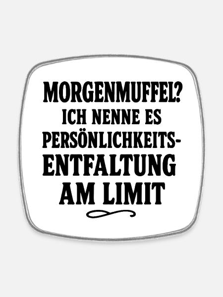 Persönlichkeitsentfaltung am Limit - Viereckiger Kühlschrankmagnet - Weiß