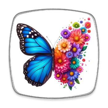Colorful Butterfly Nature Inspired Summer Vibes - Square fridge magnet - white - Front
