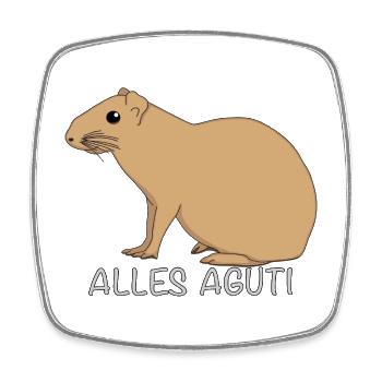 Alles Aguti - Viereckiger Kühlschrankmagnet - Weiß - Vorne