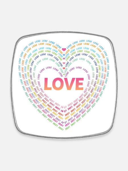 Love. - Square fridge magnet - white
