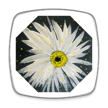 Black and White Design - Square fridge magnet - white - Front