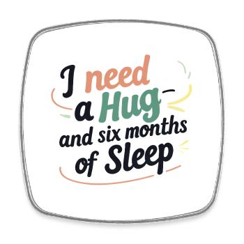 I Need a Hug - Square fridge magnet - white - Front