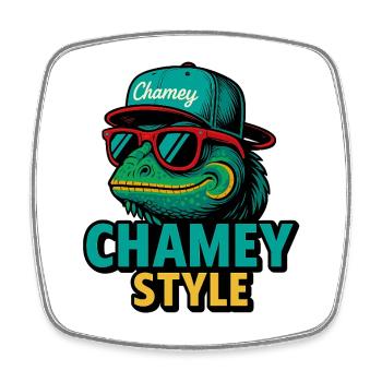 Chamey Style Crocodile Streetwear - Square fridge magnet - white - Front