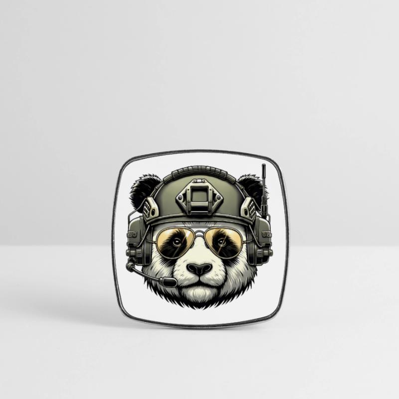 Panda Militär Armee Design Viereckiger Kühlschrankmagnet