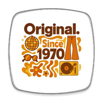 Original. Since 1970 – Disco Fever Birth Year - Square fridge magnet - white - Front